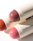 Trestique Blush Stick, Vegan Blush Stick With Built-In Stick,