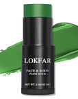 Green Face Body Paint Stick, Football Baseball Eye Black Stick, Waterproof Full-Coverage Green Face Makeup for Halloween Witch Alien Camo Frankenstein Cosplay Makeup
