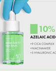 TOSOWOONG Azelaic Acid 10% Face Serum, Rosacea care, Redness Soothing and Blemish, Centella Asiatica for Acne-prone, Niacinamide, Hyaluronic Acid, Korean Skincare, Natural Color, 33 ml / 1.11 fl. oz.
