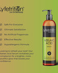 Lyfetrition Azelaic Acid Serum with Hyaluronic Acid | Natural Face Serum with Vitamin C & Aloe Vera (12 Fl Oz), Clear, (Lyfe9080)
