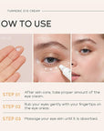 Turmeric under eye cream, for
