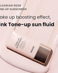 heimish Bulgarian Rose Tone-up Sunscreen SPF50+ PA+++ 1.01 fl.oz / 30ml | All-In-One Make up sunscreen | UV Protection, Primer, Tone up, moisture Facial cream, Korean Beauty