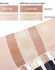Kaely 2Pcs Cream Bronzer Highlighter Stick,Face Shaping Contouring Shades Makeup,01+02