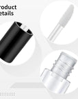 Clear Mini Lip Gloss Tube Empty Lip Balm Containers With Black Lid, 50 Pcs Clear Mini Lip Gloss Containers, 1.2ml/0.04oz Empty Cosmetic Sample Tubes with Black Cap