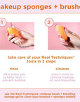 Real Techniques 6 Pack Assorted Makeup Blending Sponges, 3 Miracle Makeup Sponges, For Blending, Baking, And Setting, Use With Foundation & Powder, Dewy or Matte Finish, Cruelty-Free