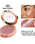 Oulac Shimmer Blush Makeup| 2 in 1 Powdery 4.8g