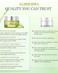Aloderma Firming Cream for Face and Neck with 62% Organic Aloe Vera - Firming Face Cream with Hyaluronic Acid & Carnosine - Natural Renewing Aloe Face Cream - Instantly Hydrate & Plump Skin, 1.7oz