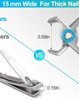 Nail Clippers for Men – Vepkuso Toenail Clippers for Thick Toenails for Seniors Wide Jaw Large Professional Fingernail Clippers Cutter Set for Tough Nails, Women, Adult,Gift Idea