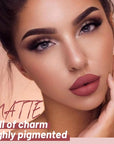 Matte Liquid Lipstick,Brown Purple Liquid Lip Stains, Long Lasting Waterproof Lip Gloss Makeup, Velvet Non-Stick Cup Lips Stain X-05#