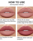 evpct 2Pcs Nude Pink Matte Lip Liner and Lipstick Pencil Makeup Set Brown Liquid Lipstick Lip gloss Stain Set Long Lasting Waterproof labiales mate 24 horas originales matte larga duracion 24 29#