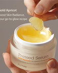 BLITHE Pressed Serum Gold Apricot – Niacinamide Face Moisturizer for Glass Skin Glow, Korean Skincare 1.68 Fl Oz