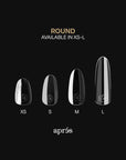 Apres Gel-X® Round Box of Nail Tips | 280 Gel-X Tips, Soft Tips, 14 Sizes 00-9 | Half-sizes Included (Sculpted Round Long, 280.00 Fl Oz (Pack of 1))