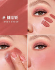 KIMUSE Soft Cream Blush Makeup, Liquid Blush for Dewy Finish