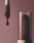 Summer Fridays Dream Lip Oil - Tinted Lip Oil with Moisturizing Sheer Coverage, High-Shine and Deep Hydration - Non-Sticky Formula for Long-Lasting Softness - Rosewood Nights (0.15 Oz)