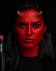BOBISUKA Red Body Face Paint Stick, Sweatproof Eye Black Stick for Baseball Football Softball Sports - Full Coverage Face Painting for Devil, Vampire, Wound Joker Halloween Looks