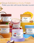 Dove Exfoliating Body Polish Body Scrub Crushed Lavender & Coconut Milk 10.5 oz