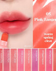 ETUDE Dear Darling Marker Tint #5 Pink Tangerine (5g) | Hydrating & Long Lasting Lip Stain | High Pigmented Lip Maker with Easy Drawing Tip | Korean Daily Lip Tint, Korean Makeup, Kbeauty