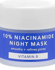 Farmacy Niacinamide Overnight Face Mask - Pore Refining Facial Mask with 10% Niacinamide - Replenishes Moisture Barrier with 3% Panthenol + Blueberry Seed Oil for Soft, Supple Skin (9ml)