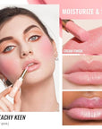 Oulac Shine Pink Lipstick for Women, 2 in 1 Glossy Light Pink Tinted Lip Balm, Hydrating Lipstick for Dry Lips, Moisture Shine Juicy Finish Vegan 2.2g/0.07oz (22)