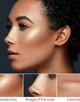 FOCALLURE 2 Pcs Contour Foundation Stick, Highlighter & Bronzer Pen, Face Brightens & Shades Pencil, Highlighting Shade Longwear Makeup, Highlight Bronzer Shaping Trimming Stick,Neutral