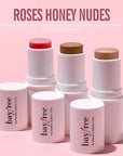 KIMUSE Multi Stick Trio Face Makeup, Cream Blush Stick for Cheeks & Lips, Contour Stick & Highlighter Makeup Sticks for All Skin