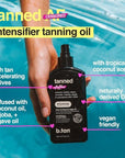b.tan Best Tanning Oil | Get Tanned Intensifier Dry Spray - Fast, Dark Outdoor Sun Tan From Tan Accelerating Actives, Packed with Moisturizing Oils, No SPF, Austrailian Brand, 8 Fl Oz