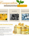 Gold osmanthus eye mask,24k gold