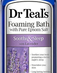 Dr. Teal's Foaming Bath Variety Gift Set (2 Pack, 34oz Ea.) - Soothe & Sleep Lavender, Glow & Radiance Vitamin C and Citrus - Essential Oils Blended with Pure Epsom Salt Relieve Pain & Daily Stress