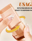Foundation Stick, 2 in 1 Dual-Ended Eraser Contour Stick with Brush, Tinted Moisturizer, Skin Tint, Face Foundation, Radiant & Dewy Finish for Face Makeup, Sheer to Medium Coverage (#09)
