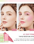 Soft Creamy Blush Stick,On-the-Go Blush,2-in-1 Cheek and Lip