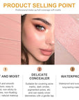 Kaely 2Pcs Pot Concealer Full Coverage Set,under Eye Correcting Concealer,02+04