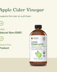 Liver Complete 8oz - Organic Liquid Liver Cleanse & Detox Supplement for High Enzymes, Fatty Liver, & Liver Support