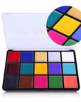 UCANBE Face Body Paint Oil, Professional 15 Colors FX Makeup Palette- Non Toxic Hypoallergenic Safe Facepaint for Halloween, Cosplay Costumes, Parties and Festivals