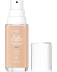 L'Oreal Paris True Match Super-Blendable Foundation, Medium Coverage Liquid Foundation Makeup, C4, Light Medium, 1 Fl Oz