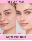 Face Blushes Quads, Matte Blush Makeup Palette, Light Pink Lavender Dark Pink and Mauve Cream Blushes Palette, Makeup for Older Women, Natural Pigmented Paleta de rubor 4 colores