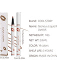 COOL STORY Matte Lip Liner Pencil - Waterproof, Non-Fading, Long-Lasting Plump Effect for Fuller Lips Makeup, Soft & Smooth Texture Easy Glide Lipstick (13#, Pack of 1)