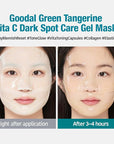 GOODAL Green Tangerine Vita C Gel Mask, Deep Moisturizing Hydrogel Essence, Vitamin C Face Mask for Glass & Glow Skin, Overnight Facial Mask, Jelly Mask for Sensitive Skin, Korean Skin Care, 5EA
