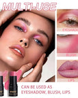 Kaely 2Pcs Cream Blush Stick for Cheeks,Pink Red Lightweight Hydrating,01+05