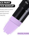 Go Ho Pastel Purple Face Body Paint Stick,Water Based Washable Lavender Face Paint Stick,Non-toxic Full-coverage Cream Light Purple Body Paint for Halloween Ursula Costume Cosplay SFX Makeup