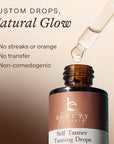 Self Tanning Drops - USA Made with Natural & Organic Ingredients, Medium Face Tanning Drops to Add to Lotion, Moisturizing Bronzing Tanner for Face & Body, Toxin Free Tanner for Fake Tan