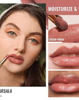 Oulac Shine Red Lipstick for Women, 2 in 1 Glossy Light Red Tinted Lip Balm, Hydrating Lipstick for Dry Lips, Moisture Shine Juicy Finish Vegan 2.2g/0.07oz (17)