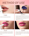 Lip Stain - Wipe-Off & Peel Off Lip Color | Waterproof, Long Lasting, Transfer-Resistant, Smudge-Proof Lip Tint | Easy Wipe Finish, High Pigment | All-Day Vibrant Kiss-Proof Lip Stain, Soft Rosy Red