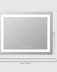 Lighted Makeup Mirror, 17.3"x13" Hollywood Vanity Mirror with Lights,Three Color Lighting Modes, and 5X Magnification Mirror, Smart Touch Control, 360°Rotation (White, Gift Box)