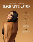 Back Tanning Applicator Mitt - Streak-Free, Easy Reach Self Tanner for Back & Body, Sunless Tan at Home, Ergonomic Design for Full Coverage, Reusable & Washable, Suitable for All - 1 Pack