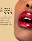 Flori Roberts Luscious Lip Lacquer, Vibrant Lip Gloss Makeup for Women of Color or Deeper Skin Tones, Non-Sticky, Long Wear High Shine Finish