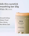 Abib Airy Sunstick Smoothing Bar SPF50