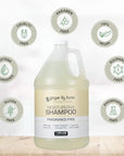Ginger Lily Farms Club & Fitness Moisturizing Shampoo for All Hair Types, 100% Vegan & Cruelty-Free, Fragrance Free, 1 Gallon (128 fl oz) Refill