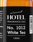AirScent Hotel Diffuser Oil No. 1012 Inspired by The White Tea Hotel Scent - Premium Fragrance Oil for Ultrasonic and Waterless Diffusers and Crafting - 120 mL, 4 fl oz Bottle