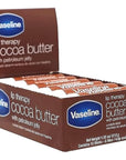Vaseline Lip w/o Backer Card Cocoa - 12 Pack Box