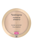 Neutrogena Mineral Sheers Lightweight Loose Powder Makeup Foundation with Vitamins A, C, & E, Sheer to Medium Buildable Coverage, Skin Tone Enhancer, Face Redness Reducer, Natural Beige 60,.19 oz